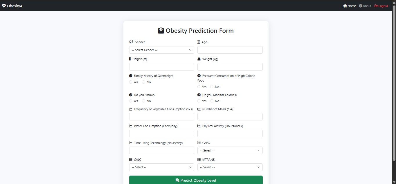 ObesityAI — Obesity Level Prediction Web App